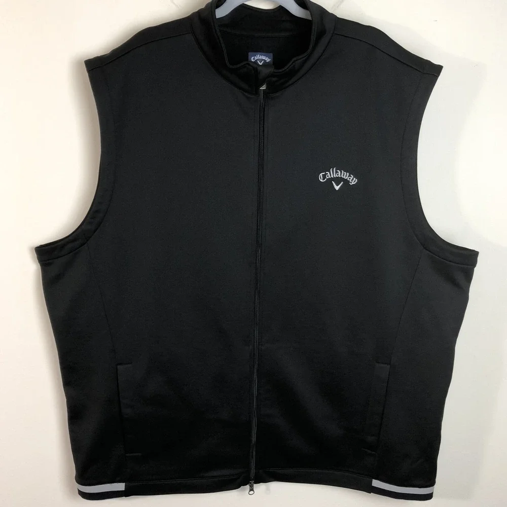Callaway Weather Series Infinity Full Zip Sleeveless Vest Mens 3X Black Golf